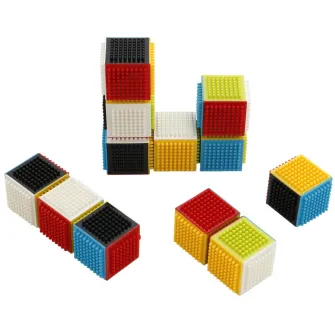 Set Mappy cuburi de constructie pentru bebelusi, 12 bucati