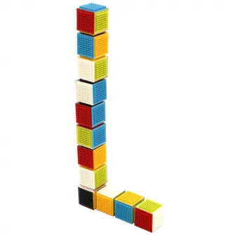 Set Mappy cuburi de constructie pentru bebelusi, 12 bucati