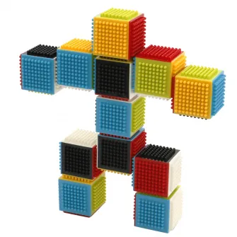 Set Mappy cuburi de constructie pentru bebelusi, 12 bucati