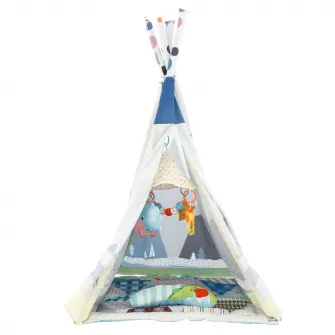 Set Mappy salteluta interactiva cu arcade si jucarii si cort, bleu