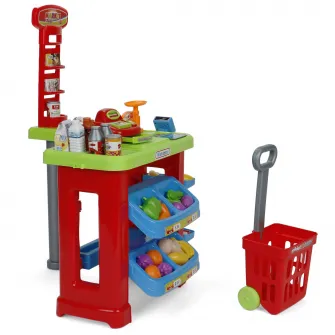 Set Mappy, Supermarket, cu casa de marcat, scanner, rafturi, lumini si sunete