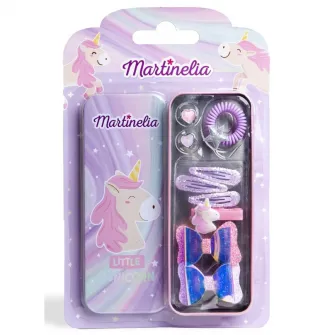 Set Martinelia Little Unicorn, penar cu accesorii pentru par