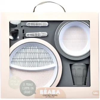 Set masa cadou bebe Beaba Nude, Crem/Gri
