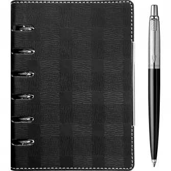 Набор Parker: ручка Jotter, черная и органайзер A6