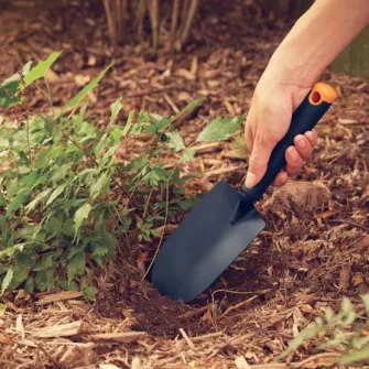 Set pentru plantat Fiskars Ergo 3 piese, plantator lat metalic, plantator ingust, sapaliga, maner ergonomic