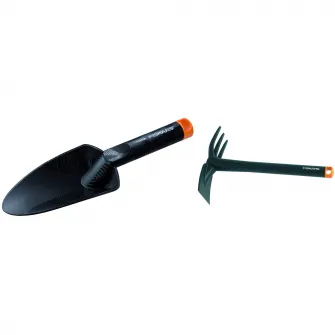Set pentru plantat Fiskars Solid 2 piese, plantator, sapaliga, material FiberCompв„ў