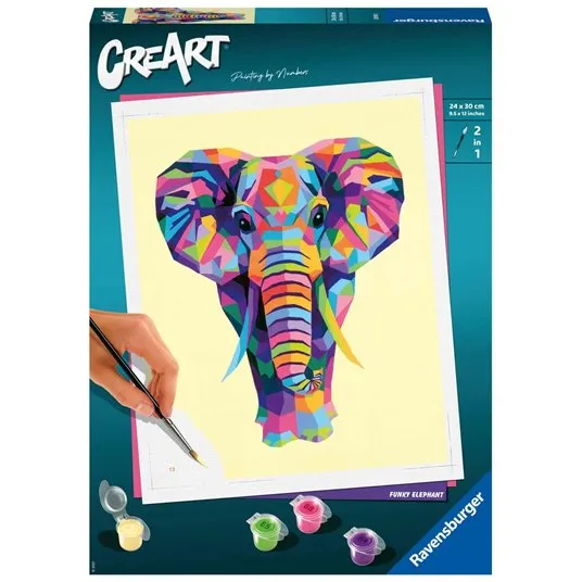 Набор Ravensburger Creart, картина по номерам - Слон, 24x30 см