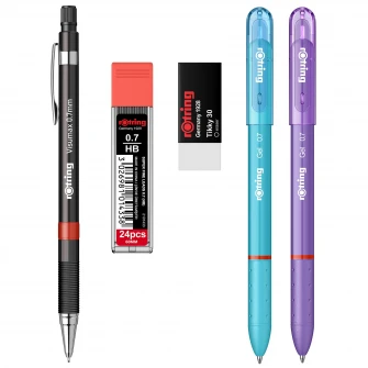 Set Rotring 5 piese - creion mecanic Visu 0.7 mm black