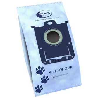 Set saci material sintetic Electrolux E203S s-bag® Anti-Odour, captusiti cu un strat de ceara care absoarbe mirosurile neplacute - 4 saci