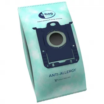 Set saci material sintetic Electrolux E206S s-bag® Anti-Allergy, filtrare ideala (min. 1 micron) praf, polen, acarieni, par si epiderme animale - 4 saci