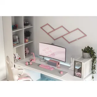 Set skin pentru Nanoleaf Lines, Roz, 9 buc