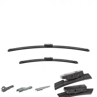 Set stergatoare Bosch AeroTwin Multi-Clip, pentru parbriz 60 cm si 47.5 cm, cu prindere universala
