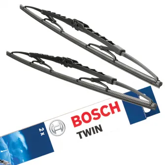 Set stergatoare Bosch Twin pentru parbriz 60/53 cm cu prindere clasica (carlig)