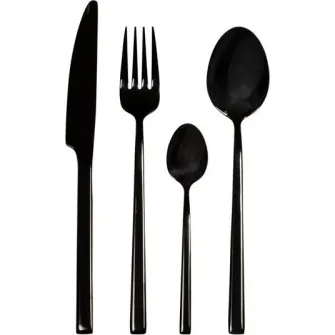 Set tacamuri Ambition Como, 24 piese, negre