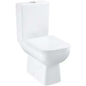 Set vas WC Grohe StartEdge 39814000, montaj pe podea, Rimless, capac SoftClose, rezervor, alb
