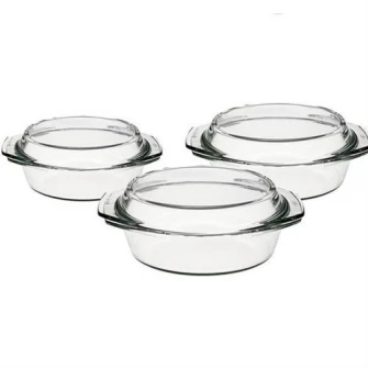 Set vase termorezistente Simax, 1l, 1.5l, 2l cu capac, 6 piese