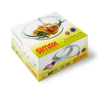 Set vase termorezistente Simax, 1l, 1.5l, 2l cu capac, 6 piese