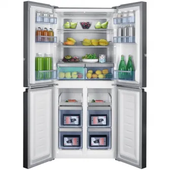 Side by Side BEKO GNO46624MXPN, No Frost, HarvestFresh, 466 l, H 180 cm, Clasa C, argintiu