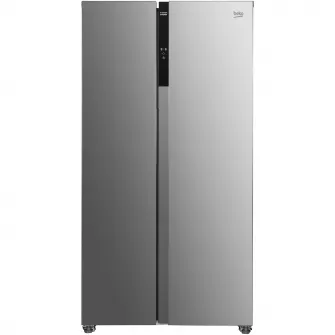 Side by side Beko GNO5324XPN, 532 l, Clasa C, No Frost, Iluminare LED, Door open buzzer, Functie Eco, H 177 cm, Culoare Otel inoxidabil