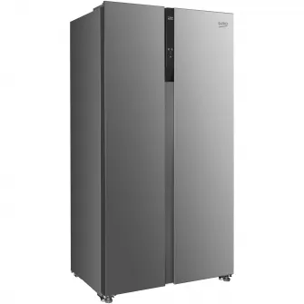 Side by side Beko GNO5324XPN, 532 l, Clasa C, No Frost, Iluminare LED, Door open buzzer, Functie Eco, H 177 cm, Culoare Otel inoxidabil
