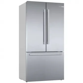 Side by side Bosch KFF96PIEP, MultiDoor, 573 l, Clasa E, NoFrost, HomeConnect, AirFresh Filter, VitaFresh, 183 cm, Inox antiamprenta