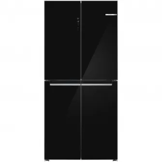 Side by side Bosch KMC85LBEA, 547 l, No Frost, Clasa E, VitaFresh, H 189,5 cm, Sticla neagra