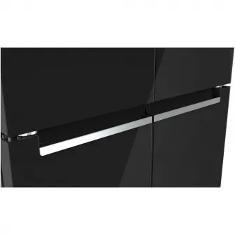 Side by side Bosch KMC85LBEA, 547 l, No Frost, Clasa E, VitaFresh, H 189,5 cm, Sticla neagra