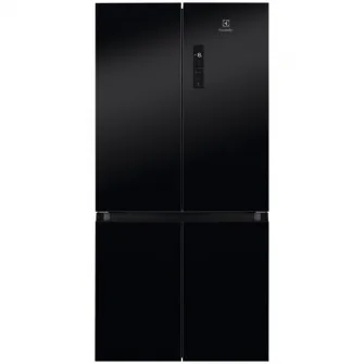 Side by side Electrolux ELT9VE52M0, 522 l, No frost, Clasa E, Afisaj LCD, Touch control, Iluminare LED, H 190 cm, Negru