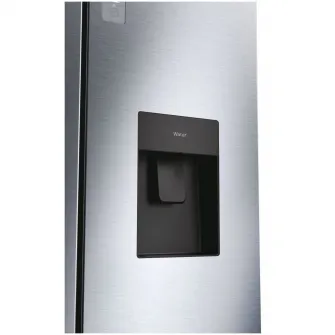 Side by Side Haier HFR5719EWMG, 444l, Total No Frost, Dozator apa, Display touch, My zone plus, Raft vinuri pliabil, Clasa E, H 190 cm, Gentle Silver