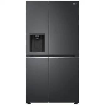 Side by side LG GSLV71MCTD, 635 l, Total No Frost, DoorCooling+, LinearCooling, Multi-Airflow, Clasa D, Compresor Linear Inverter, H 179 cm, Negru