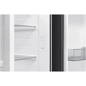 Side by side Samsung RS80F64JEBEO, 634 l, SmartThings AI Energy, Full No Frost, Mono & Metal Cooling, Dozator de apa/gheata, Filtru UV Dezodorizant, Compresor Digital Inverter, Clasa E, H 178.6 cm, Sticla neagra