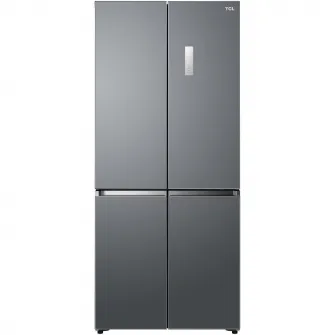 Side by Side TCL RC521CXE0, 521 l, FREE BUILT-IN, Total No Frost, Compresor Inverter, Touch Control Digital Display, Metal Cooling, T-Fresh, Multi Air-Flow, Pure Air, Zona Convertibila (5-20 °C), Sertar T-Temp, AI Radar, Clasa E, H 190 cm, Inox
