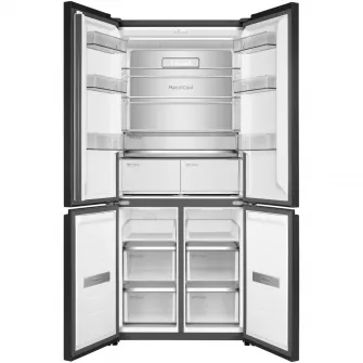 Side by Side TCL RC521CXE0, 521 l, FREE BUILT-IN, Total No Frost, Compresor Inverter, Touch Control Digital Display, Metal Cooling, T-Fresh, Multi Air-Flow, Pure Air, Zona Convertibila (5-20 °C), Sertar T-Temp, AI Radar, Clasa E, H 190 cm, Inox