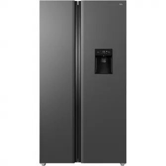 Side by Side TCL RP503SSE1, 503 l, Total No Frost, Conpresor Inverter, Touch Control Digital Display, Dozator de apa, AAT Technology, Iluminat LED, Sertar Crisper, Multi Air-Flow, Clasa D, H 176 cm, Gri Quartz