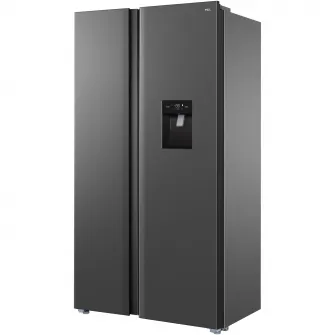 Side by Side TCL RP503SSE1, 503 l, Total No Frost, Conpresor Inverter, Touch Control Digital Display, Dozator de apa, AAT Technology, Iluminat LED, Sertar Crisper, Multi Air-Flow, Clasa D, H 176 cm, Gri Quartz