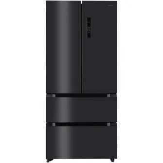 Side by side Tesla RF5200FMAE, 512 l, Clasa E, Total No Frost, Motor Inverter, Display LED, H 190 cm, Inox/Negru
