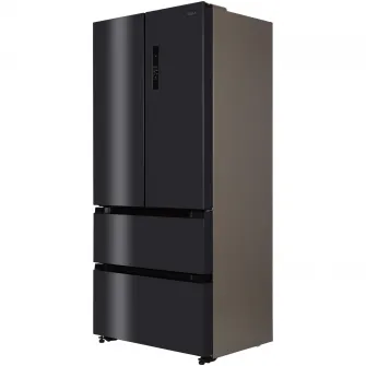 Side by side Tesla RF5200FMAE, 512 l, Clasa E, Total No Frost, Motor Inverter, Display LED, H 190 cm, Inox/Negru