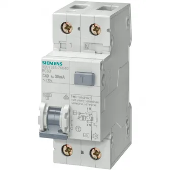 Siguranta electrica automata diferentiala Siemens 5SU1353-1KK25, RCBO, 2 module, 1P+N, caracteristica C, 25A, 30mA
