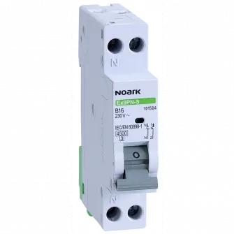 Siguranta electrica automata Noark 101584, latime 1 modul, 4.5 kA, caracteristica B, 16 A, 1+Npoli
