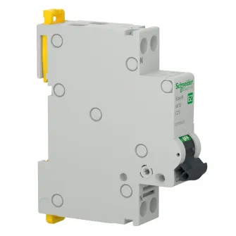 Siguranta electrica automata Schneider Easy9, 1P+N, 25A, 4500 C, termo-magnetic, Clipsabil