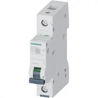 Siguranta electrica automata Siemens 5SL6132-7, latime 1 modul, 6kA, 1P, caracteristica C, 32A