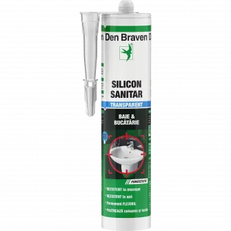 Silicon sanitar Den Braven, baie si bucatarie, 280 ml, Alb