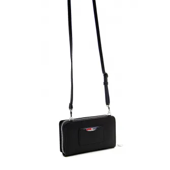 Silver&Polo, Portofel cu bareta de umar, Negru, Gri