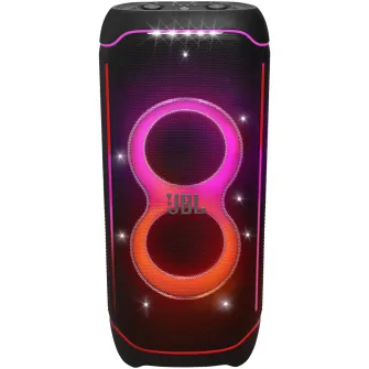 Sistem audio JBL Partybox Ultimate, 1100 W, Original Pro Sound, Dolby Atmos, Wi-Fi, Bluetooth, Airplay, Chromecast, IPx4, PartyPad, Negru