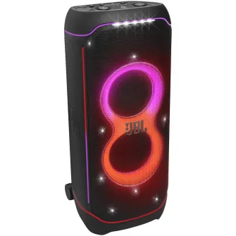Sistem audio JBL Partybox Ultimate, 1100 W, Original Pro Sound, Dolby Atmos, Wi-Fi, Bluetooth, Airplay, Chromecast, IPx4, PartyPad, Negru