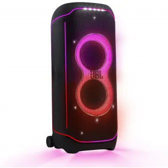 Sistem audio JBL Partybox Ultimate, 1100 W, Original Pro Sound, Dolby Atmos, Wi-Fi, Bluetooth, Airplay, Chromecast, IPx4, PartyPad, Negru