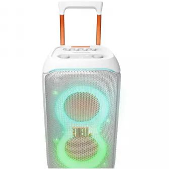 Sistem audio portabil JBL Partybox Stage 320, 240W RMS, Baterie detasabila, IPX4, Auracast, AI Sound Boost, Alb