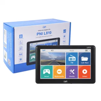 Sistem de navigatie GPS PNI L810 ecran 7 inch, 800 MHz, 256M DDR, 8GB memorie interna, FM transmitter