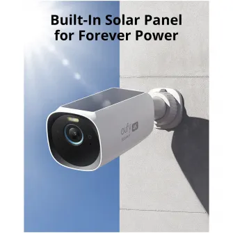 Sistem de supraveghere video eufyCam 3 S330, 4K Ultra HD, 8.3 MP, Incarcare solara, BionicMind™, Nightvision, Homebase 3 + 2 camere video