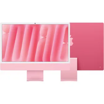 Sistem Desktop PC iMac 24'' (2024) cu procesor Apple M4, 10 nuclee CPU and 10 nuclee GPU, 24'', Retina 4.5K, 24GB, 512GB SSD, Pink